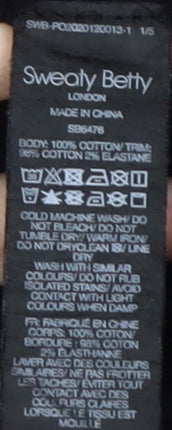 Sweaty Betty Women's Black Medium Full Zip Hoodie