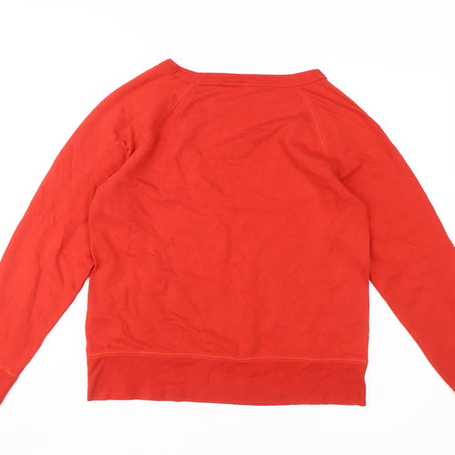GAP Women's Red Pullover Sweatshirt S - Fleece Cotton Blend