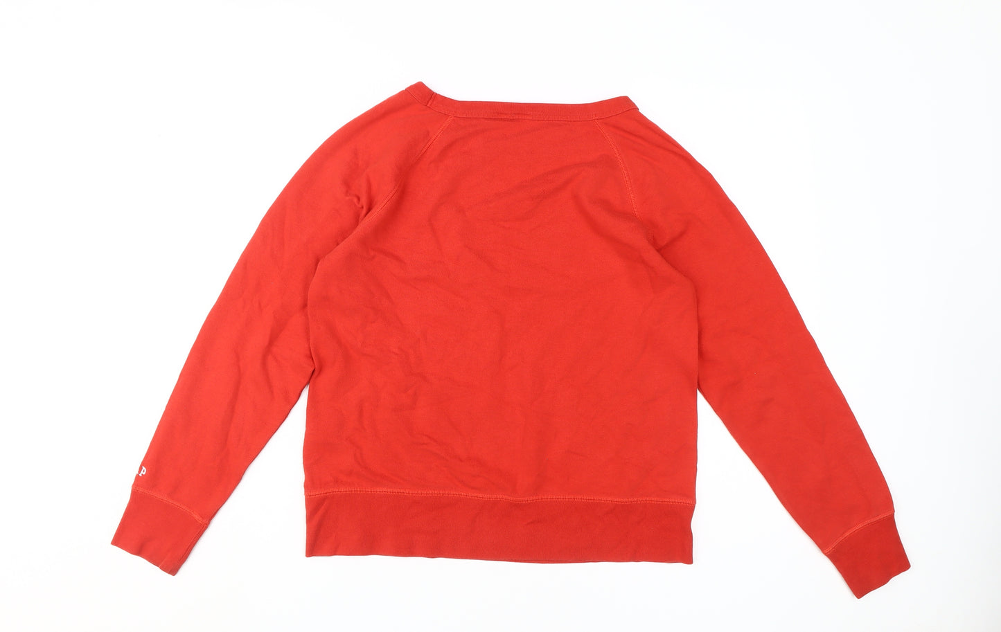 GAP Women's Red Pullover Sweatshirt S - Fleece Cotton Blend