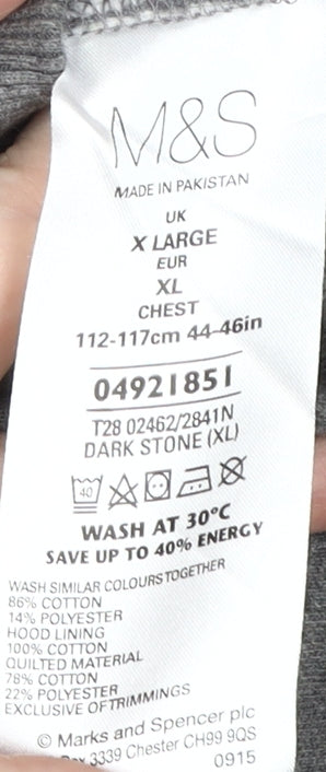 Marks and Spencer Men's Grey XL Hoodie