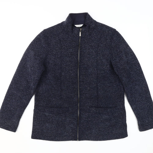 Marks and Spencer Women's Navy Tweed Jacket Size 10
