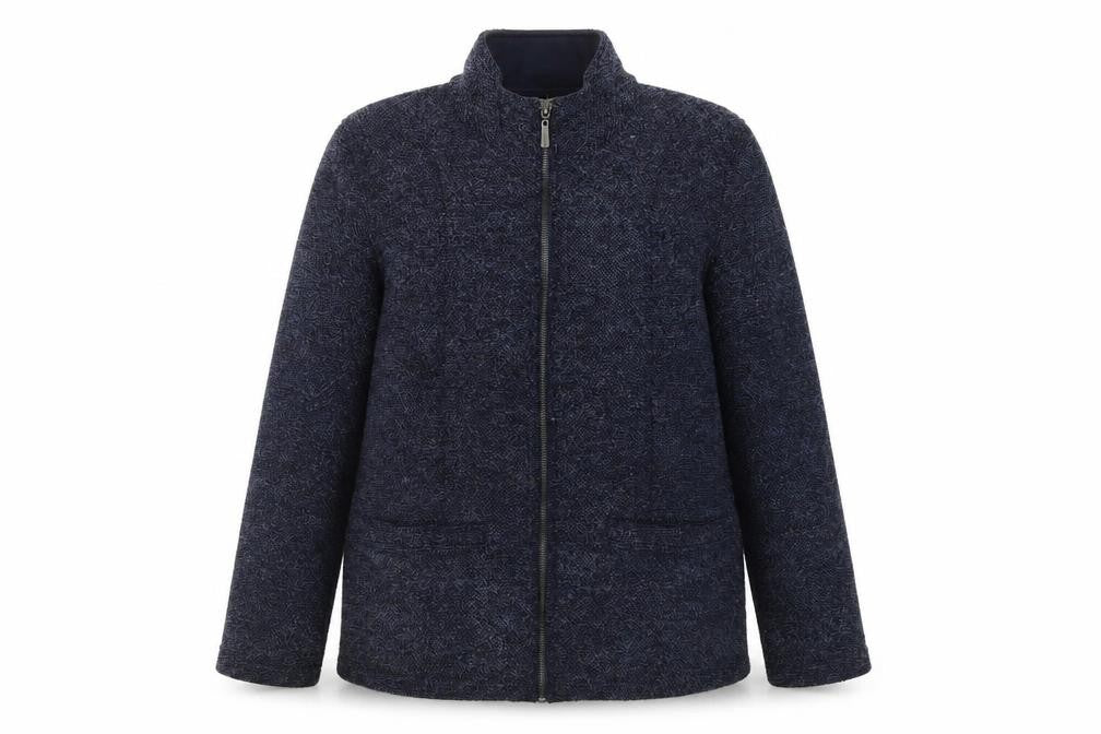 Front view of Marks & Spencer Women's Navy Tweed Jacket, size 10