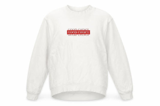 Front view of Monki Women's White Sweatshirt XS Graphic Print