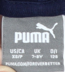 Puma Boys Blue Manchester City Logo Hoodie 7-8Y Pullover