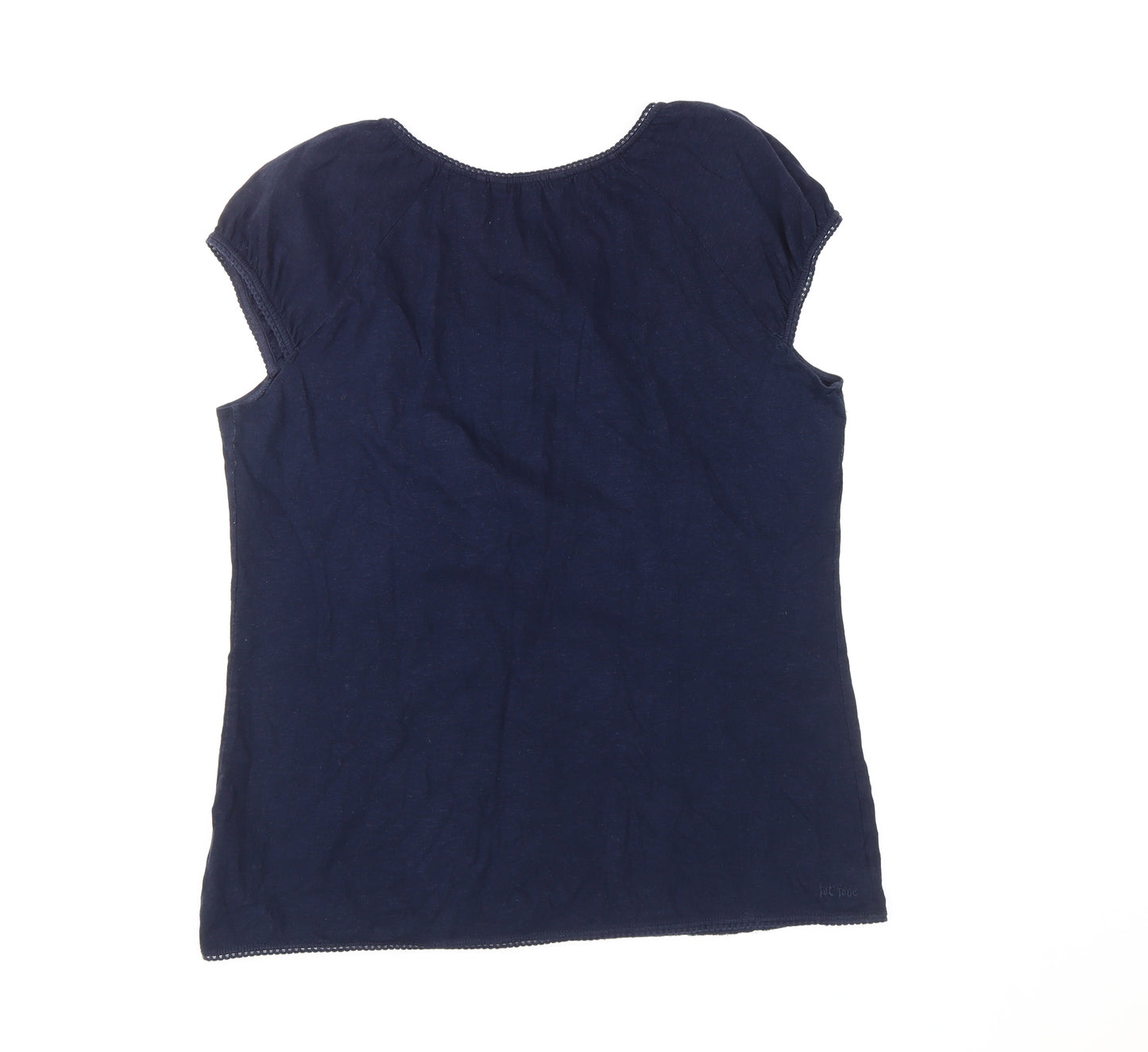 Fat Face Women's Blue Cotton T-Shirt Size 14