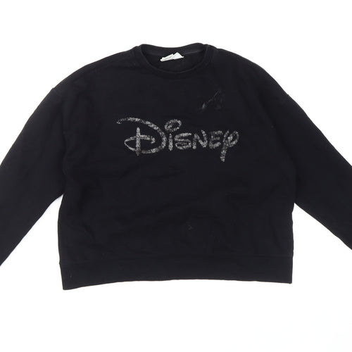 Disney Women's Black Pullover Sweatshirt Size 10/12