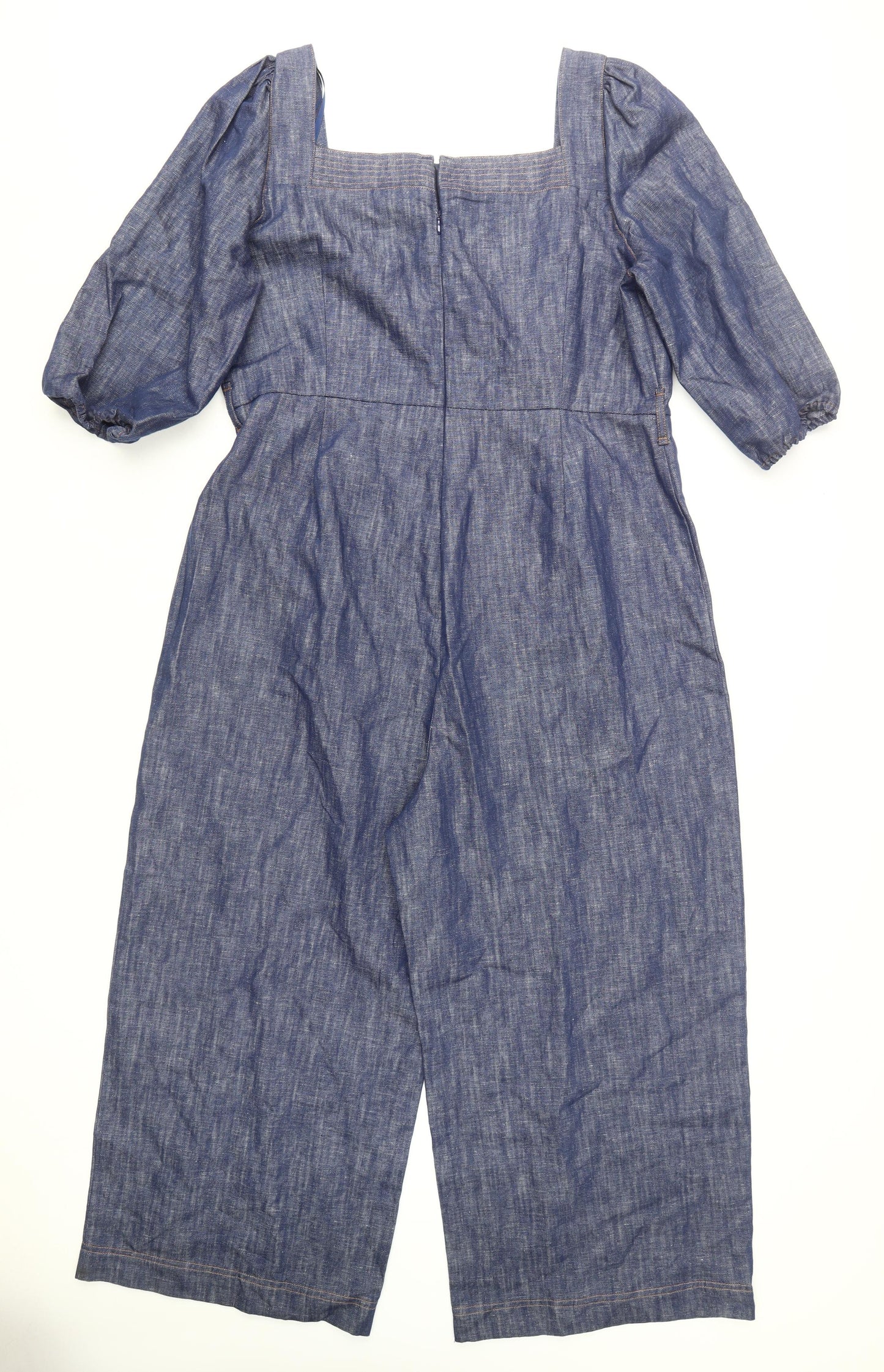 Marks and Spencer Women's Blue Denim Jumpsuit Size 16
