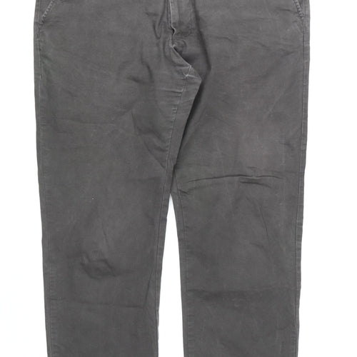 Marks and Spencer Men's Grey Chino Trousers, Size 38