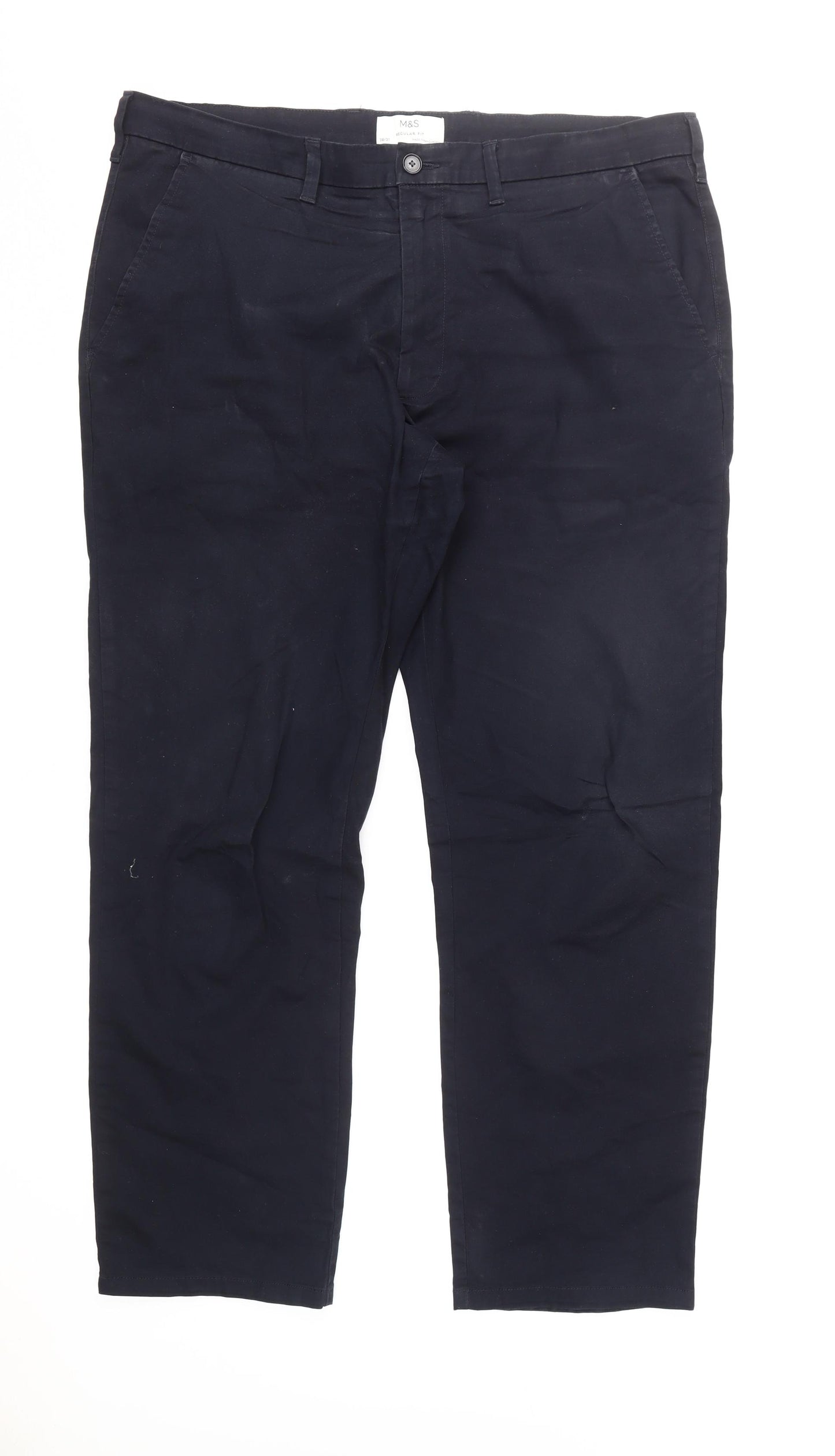 Marks and Spencer Men's Blue Chino Trousers 38