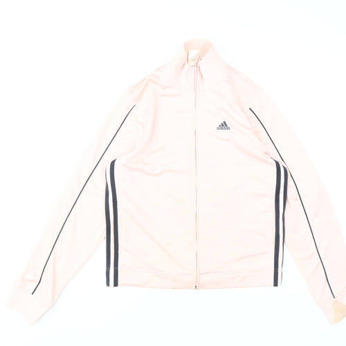 Adidas Women's Pink Full Zip Sweatshirt - Size 10