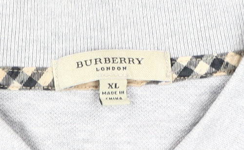 Burberry Men's Grey XL Polo Shirt
