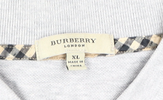 Burberry Men's Grey XL Polo Shirt
