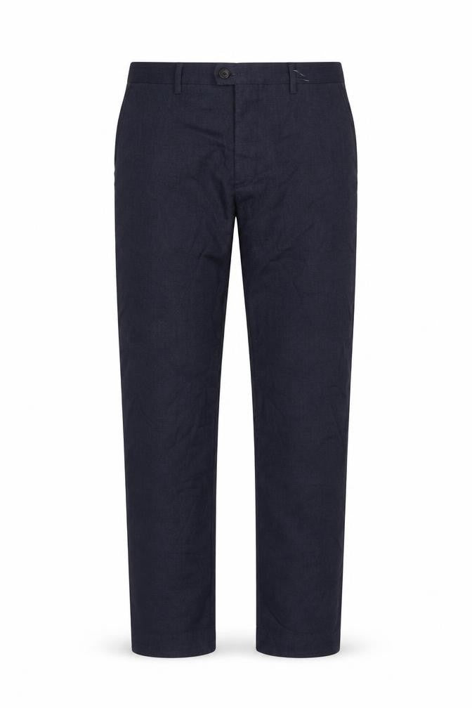 Front view of Next Men's Black Wool Trousers, size 34
