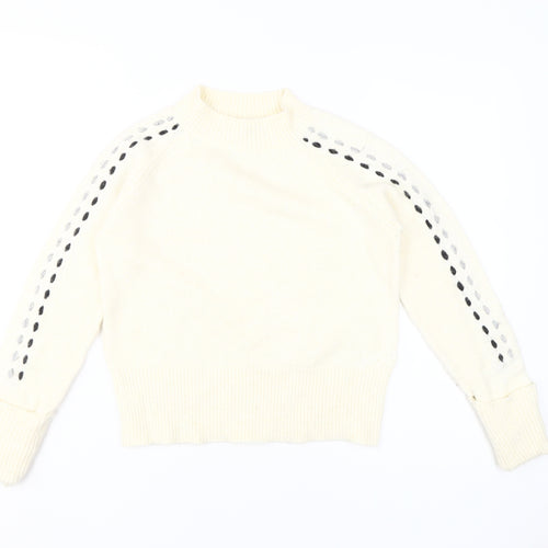 Mint Velvet Women's Ivory Pullover Jumper Size 8