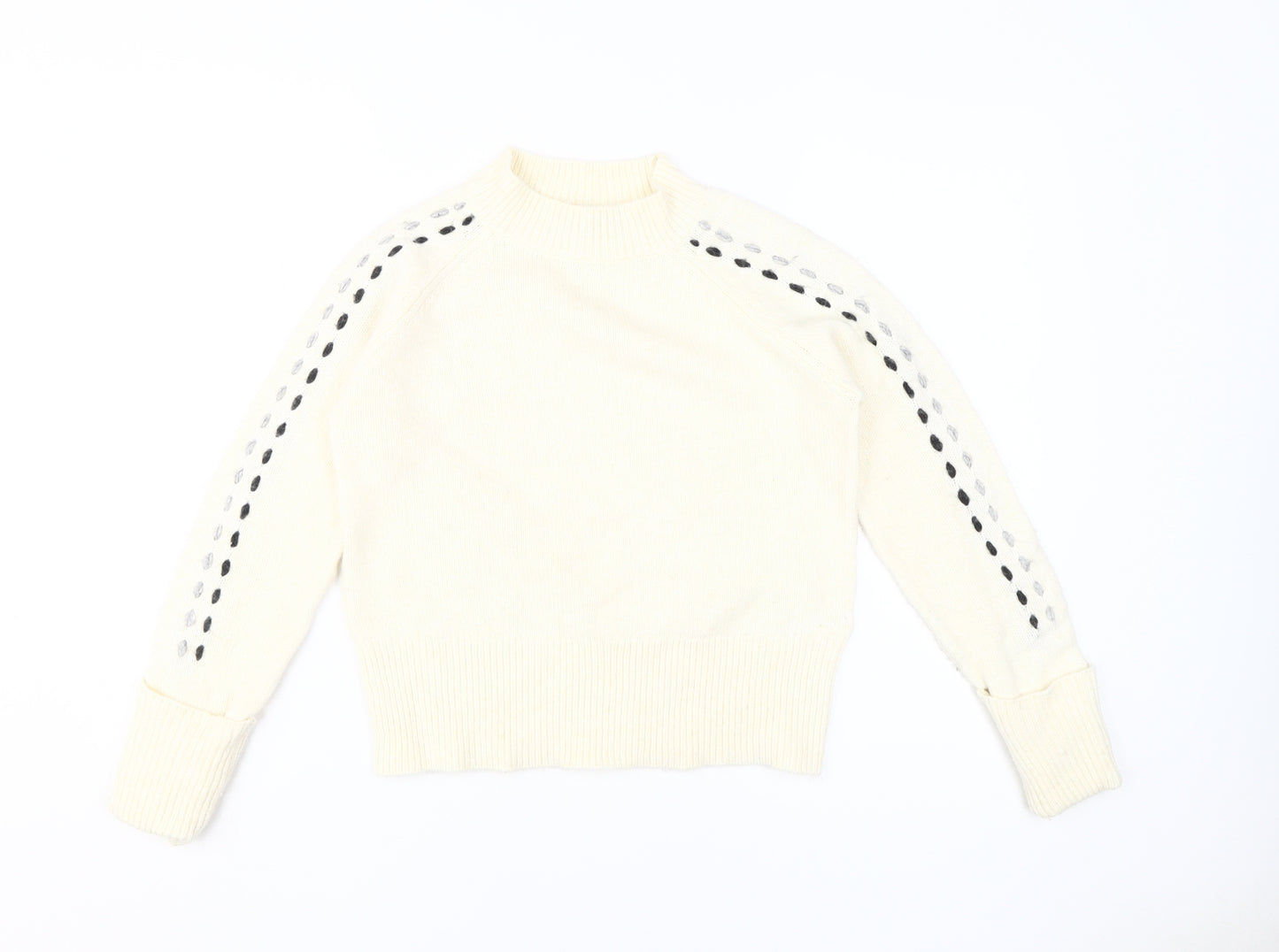 Mint Velvet Women's Ivory Pullover Jumper Size 8