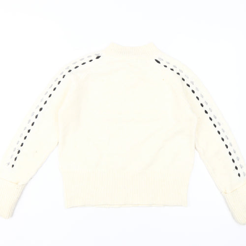 Mint Velvet Women's Ivory Pullover Jumper Size 8