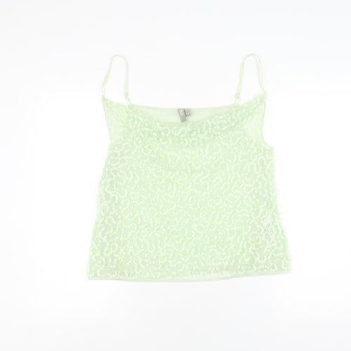 ASOS Women's Green Sequin Camisole Tank, Size 12