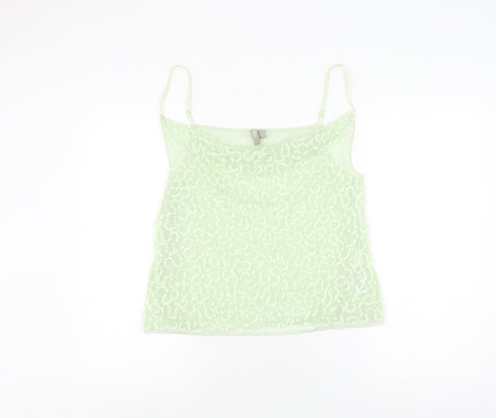 ASOS Women's Green Sequin Camisole Tank, Size 12