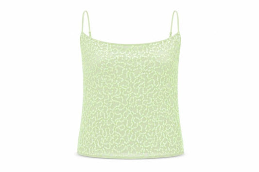 Front view of ASOS Women's Green Sequin Camisole Tank, size 12