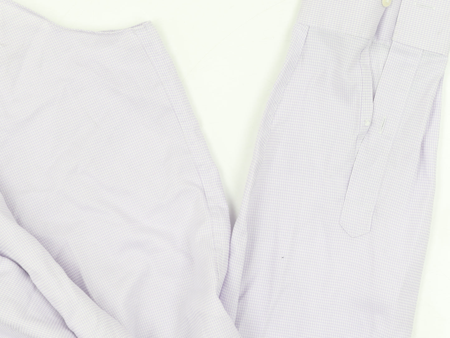 Marks and Spencer Men's White Check Regular Fit Shirt