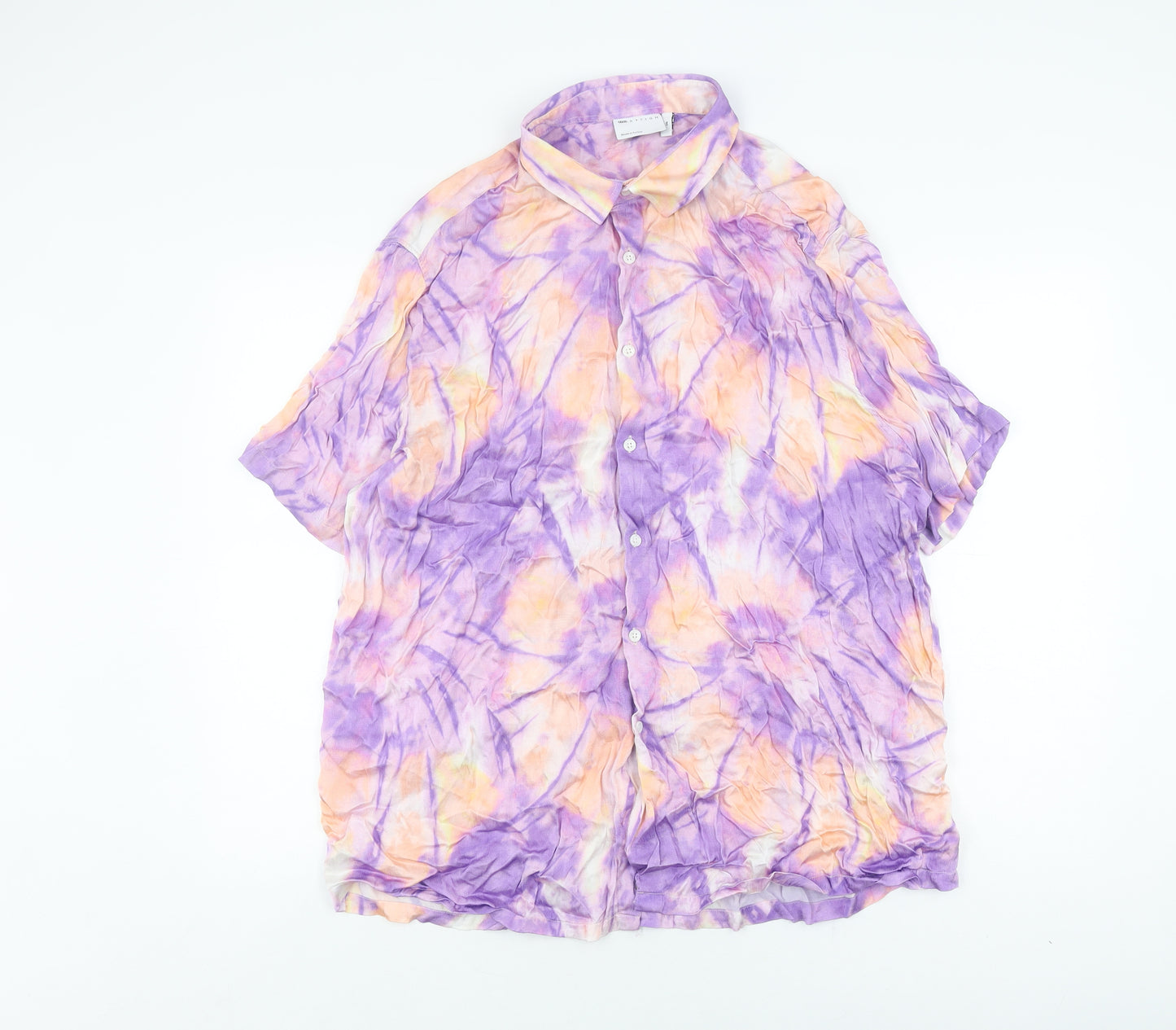 ASOS DESIGN Unisex Multicoloured 2XL Button-Up Shirt