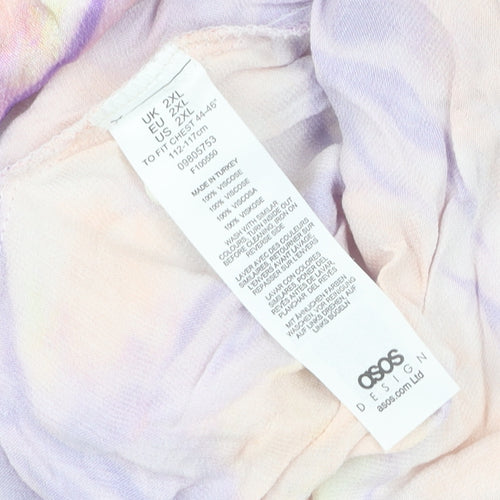 ASOS DESIGN Unisex Multicoloured 2XL Button-Up Shirt