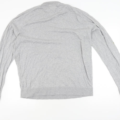 Tommy Hilfiger Men's Grey Jumper 3XL Cotton Silk Pullover