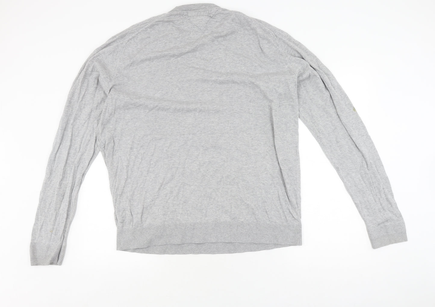 Tommy Hilfiger Men's Grey Jumper 3XL Cotton Silk Pullover