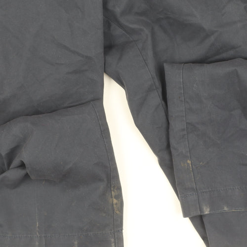 Marks and Spencer Men's Blue Trousers, Size 34, Straight Fit