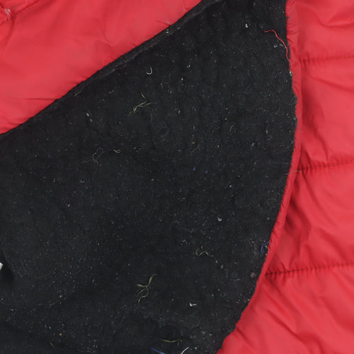 Michael Kors Boys Red Puffer Jacket - Size 7 Hooded Quilted Coat