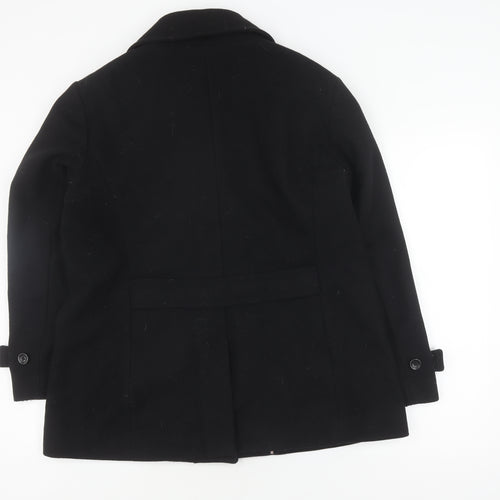 Lands' End Women's Black Wool Pea Coat Size 16