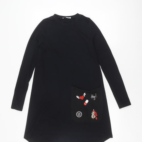 Zara Women's Black Shirt Dress S - Casual Style