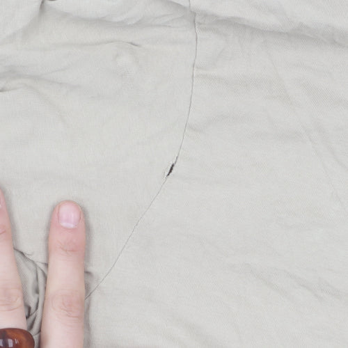 Columbia Beige Men's T-Shirt Size L Short Sleeve Logo