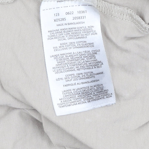 Columbia Beige Men's T-Shirt Size L Short Sleeve Logo