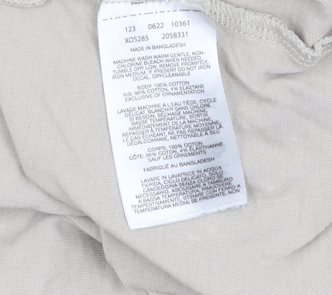 Columbia Beige Men's T-Shirt Size L Short Sleeve Logo