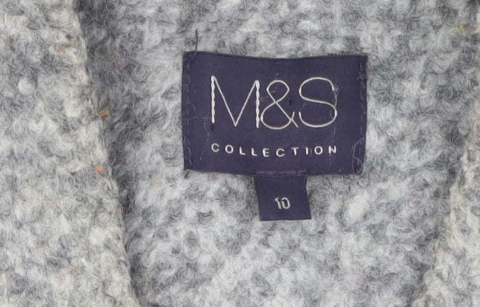 Marks & Spencer Women's Grey Wool Blend Mid-Length Coat