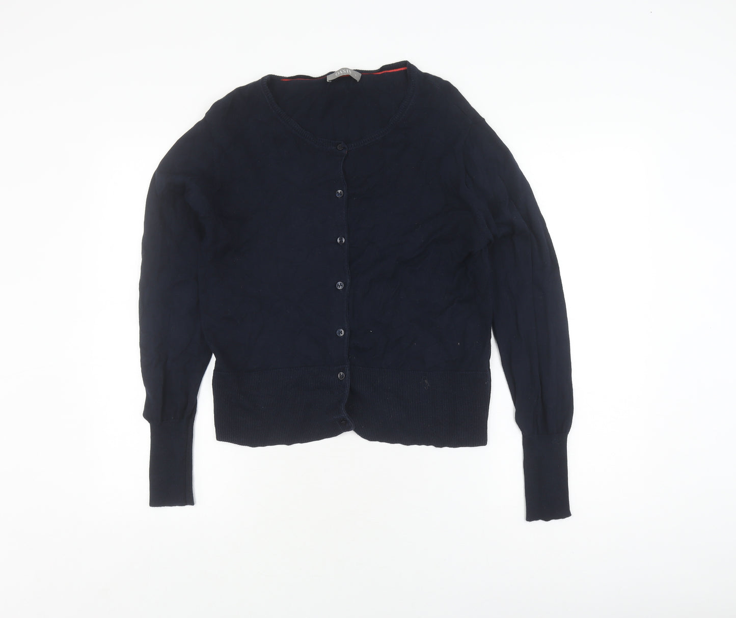 Oasis Women's Blue Cable-Knit Cardigan, Size L