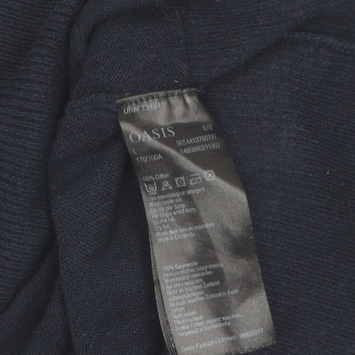 Oasis Women's Blue Cable-Knit Cardigan, Size L