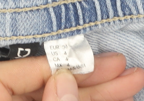 H&M Women's Blue Cargo Trousers Size 8