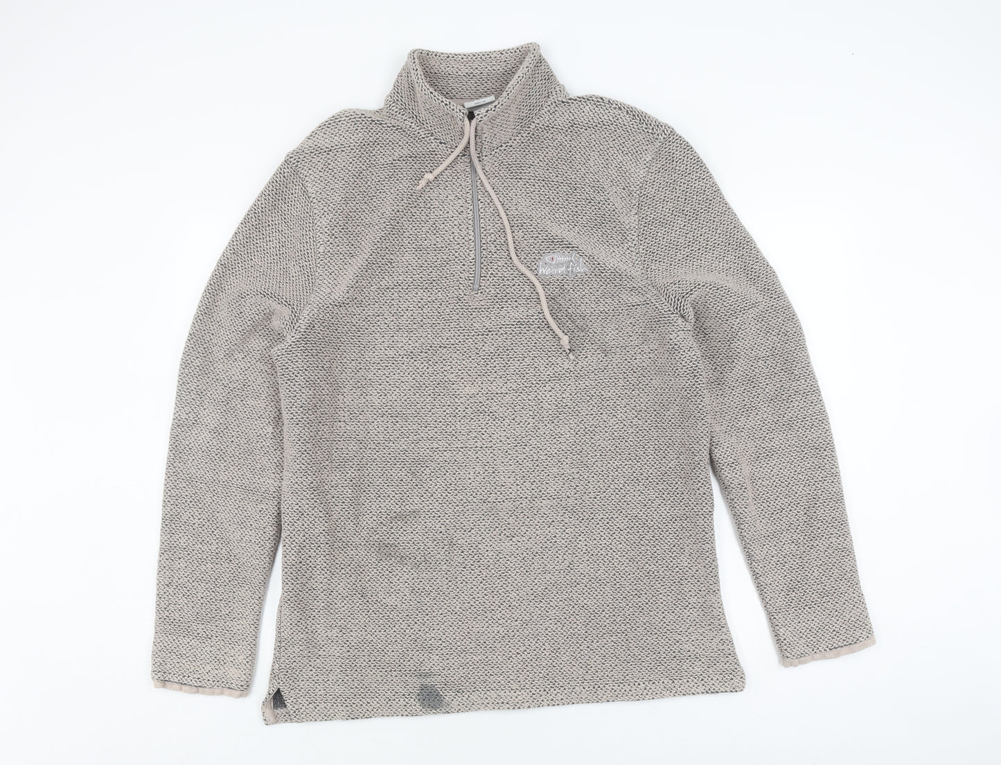 Weird Fish Men's Beige Pullover Jumper L