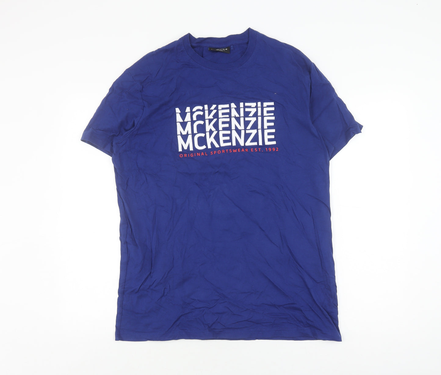 McKenzie Men's Blue Graphic T-Shirt, Size L