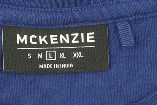 McKenzie Men's Blue Graphic T-Shirt, Size L