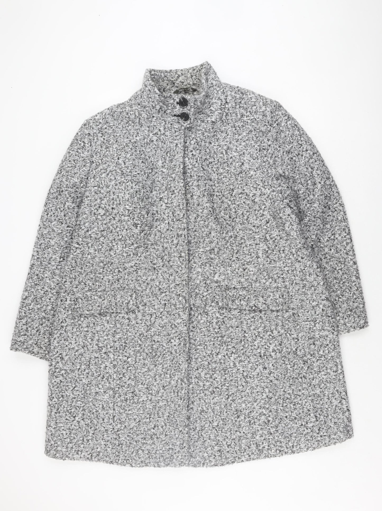 Bonmarché Women's Grey Long Sleeve Coat Size 22