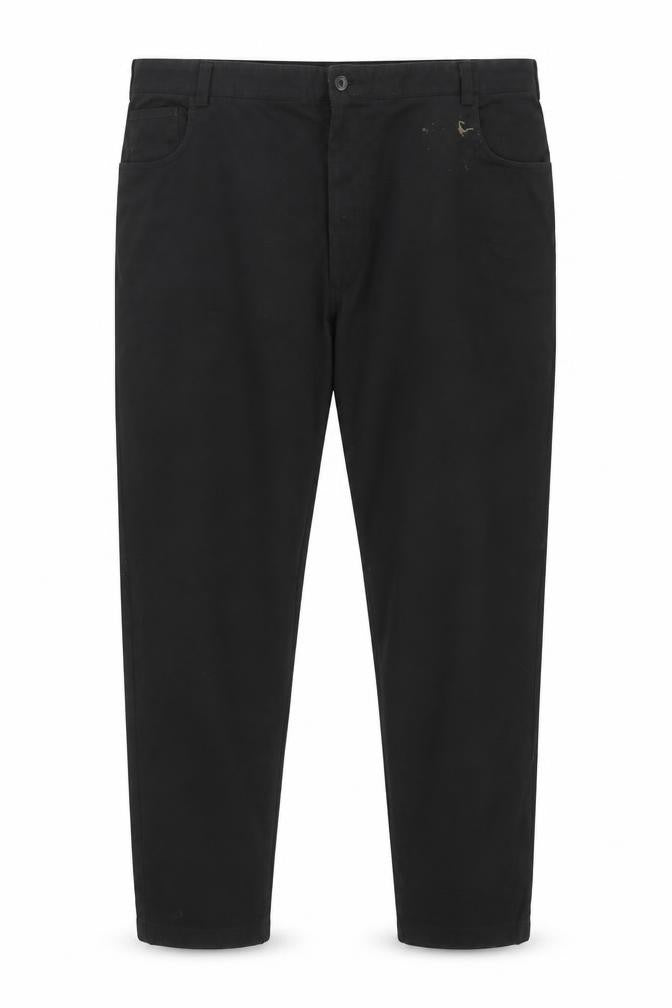 Front view of Cab Co. Men's Black Regular Fit Trousers