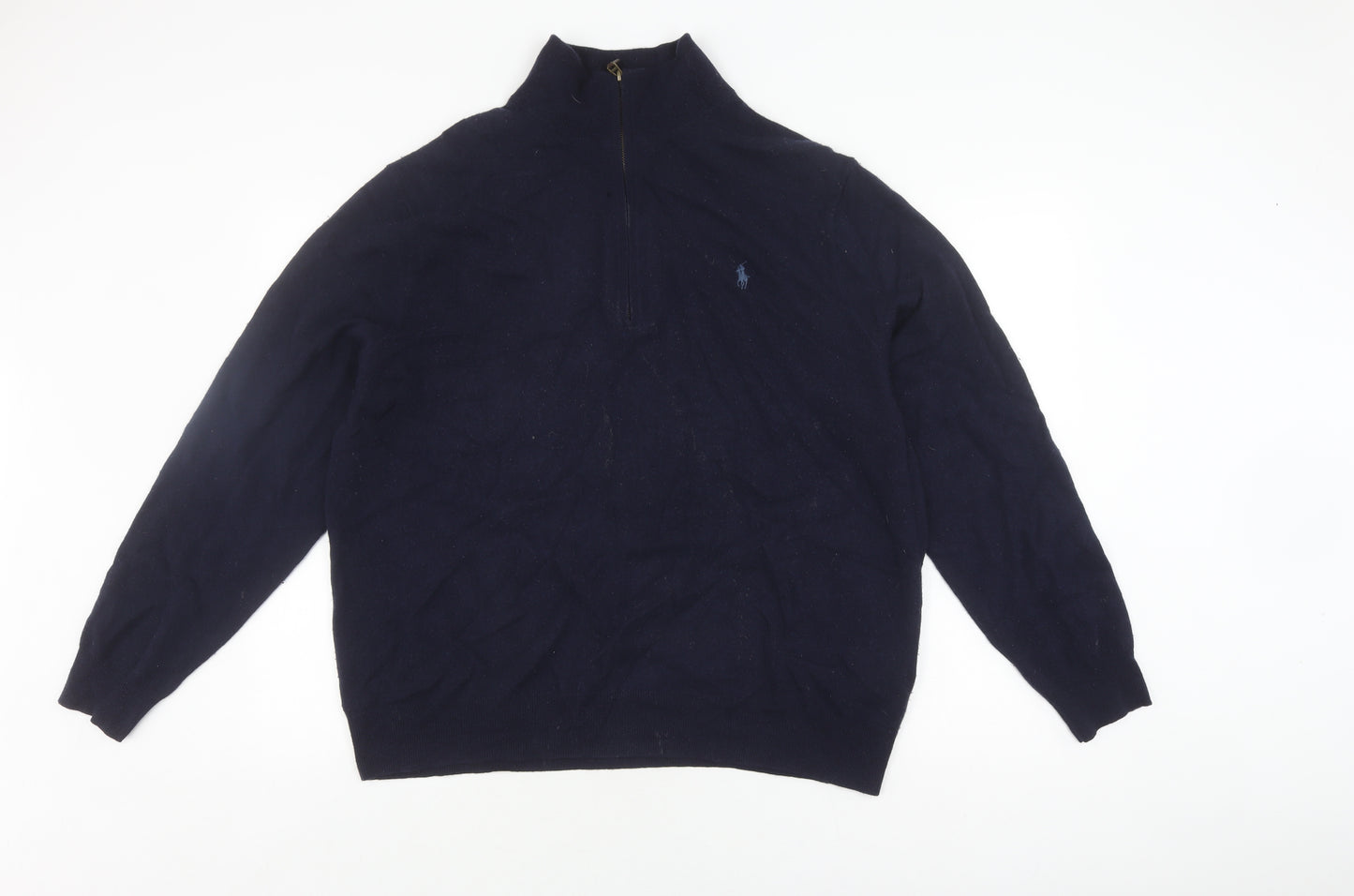 Polo Ralph Lauren Men's Blue 2XL Full Zip Jumper