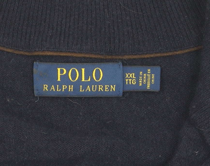 Polo Ralph Lauren Men's Blue 2XL Full Zip Jumper