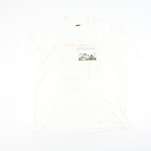 River Island Men's XL White Graphic Art T-Shirt