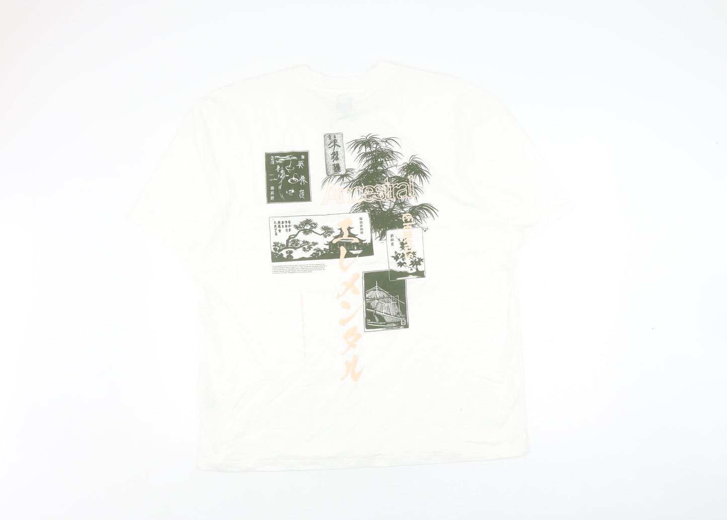 River Island Men's XL White Graphic Art T-Shirt