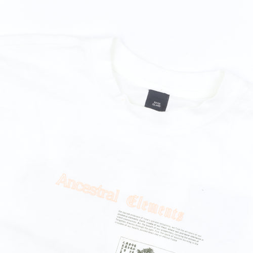 River Island Men's XL White Graphic Art T-Shirt