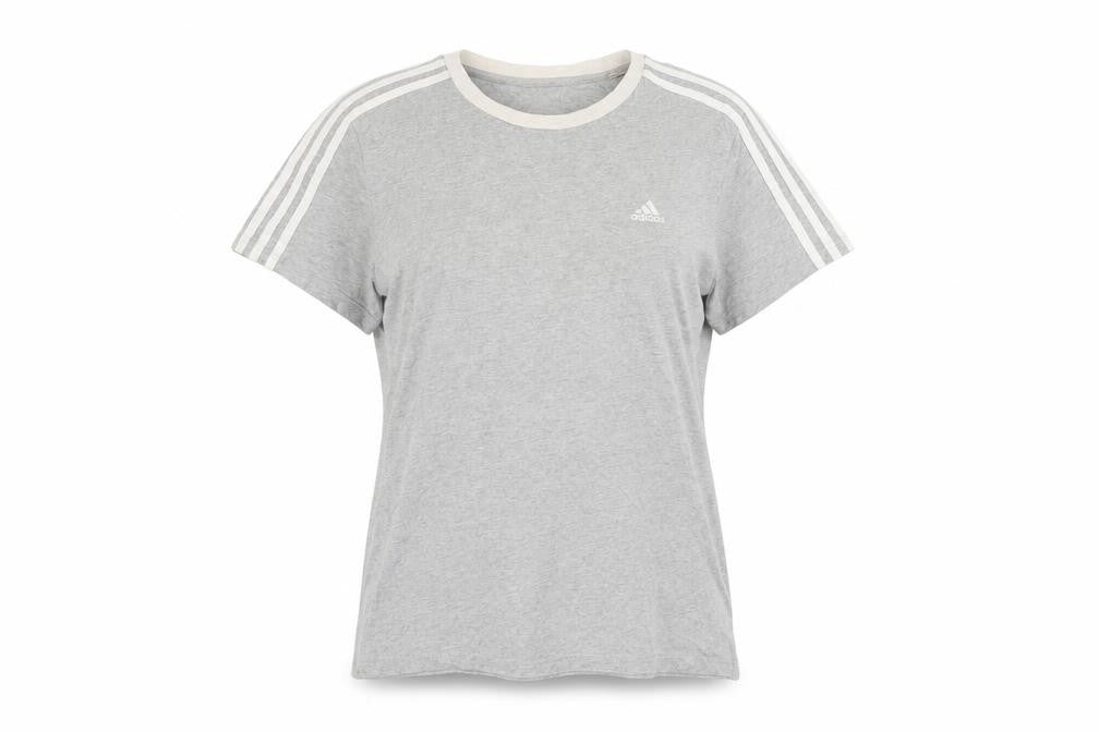 Front view of Adidas unisex adults grey s basic t-shirt